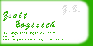 zsolt bogisich business card